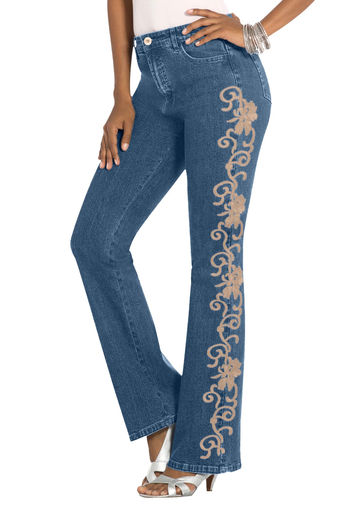 selected NEW KHAKI SWIRL EMBROIDERY