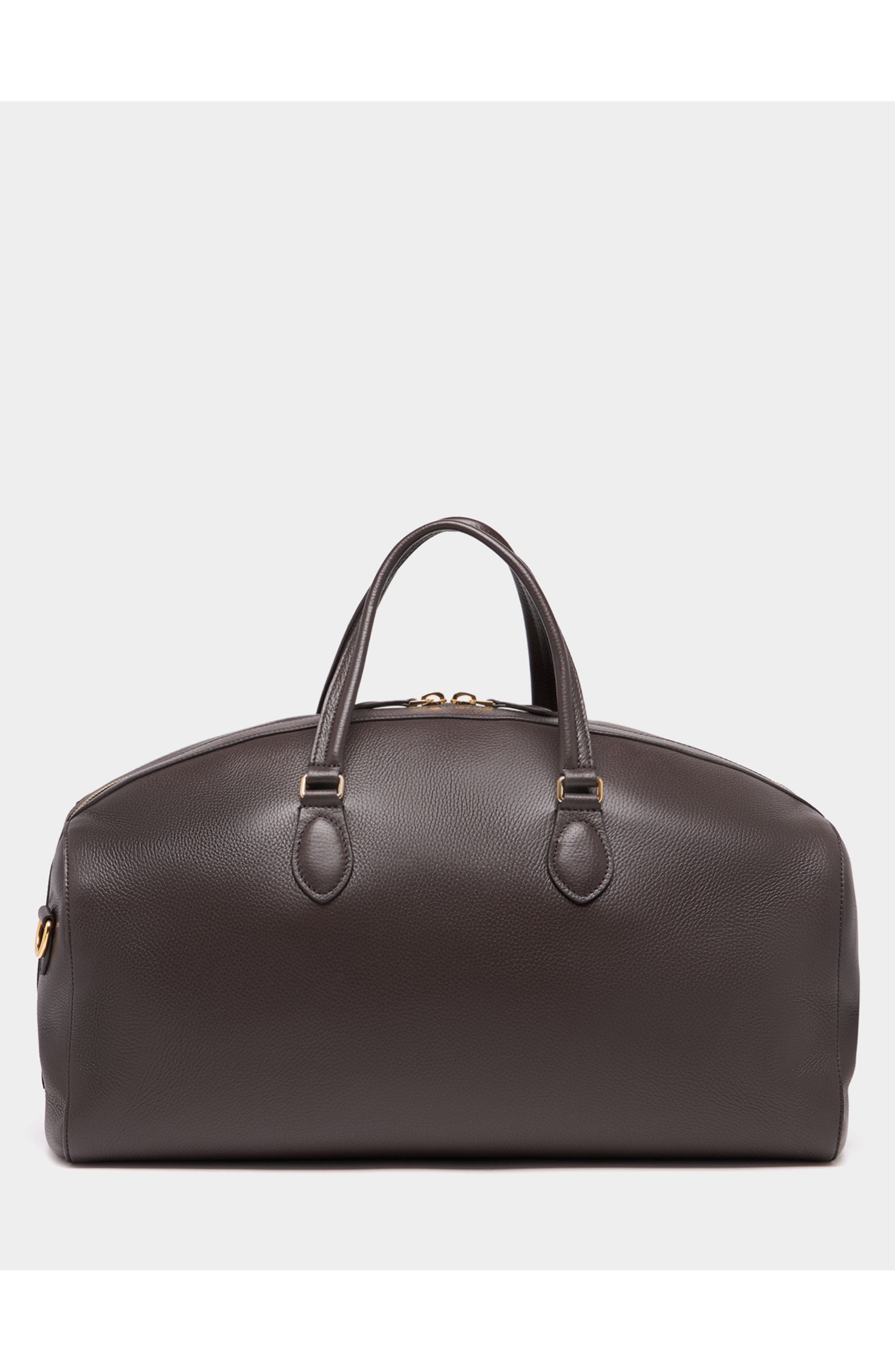 Bally Beckett Duffle Bag in Grained Leather, Alternate, color, Brown