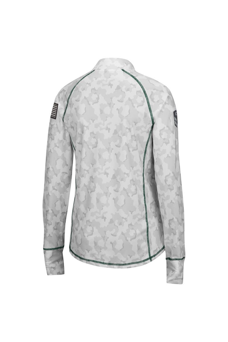 Women's Colosseum Camo Baylor Bears OHT Military Appreciation Officer Arctic Lightweight Quarter-Zip Top, Alternate, color, Camo