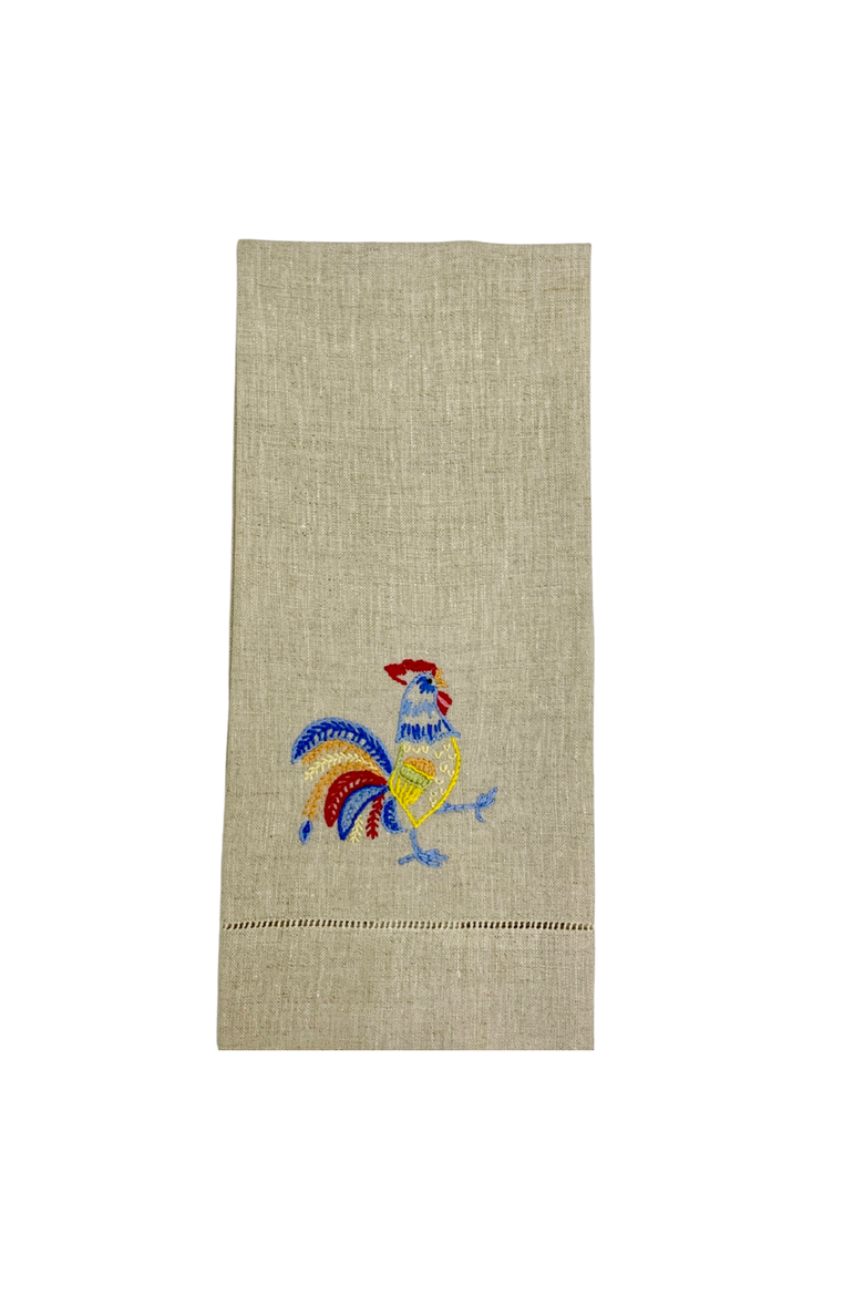 Tea Towels - Rooster, Main, color, Flax