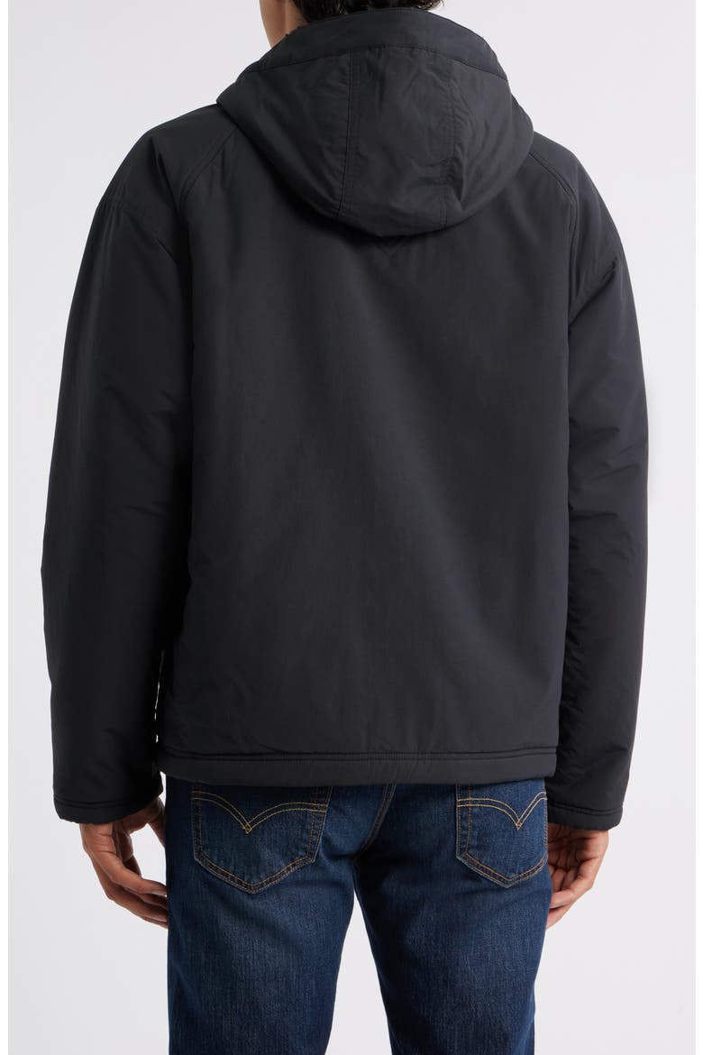 Alberni Reversible High Pile Fleece Bomber Jacket, Alternate, color, BLACK/ BLACK