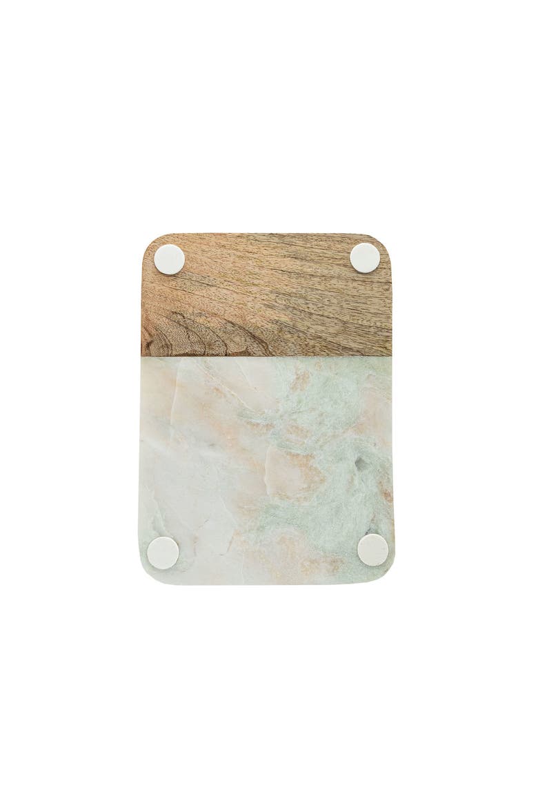 Elise Light Green Onyx Marble Serving Board, Alternate, color, White
