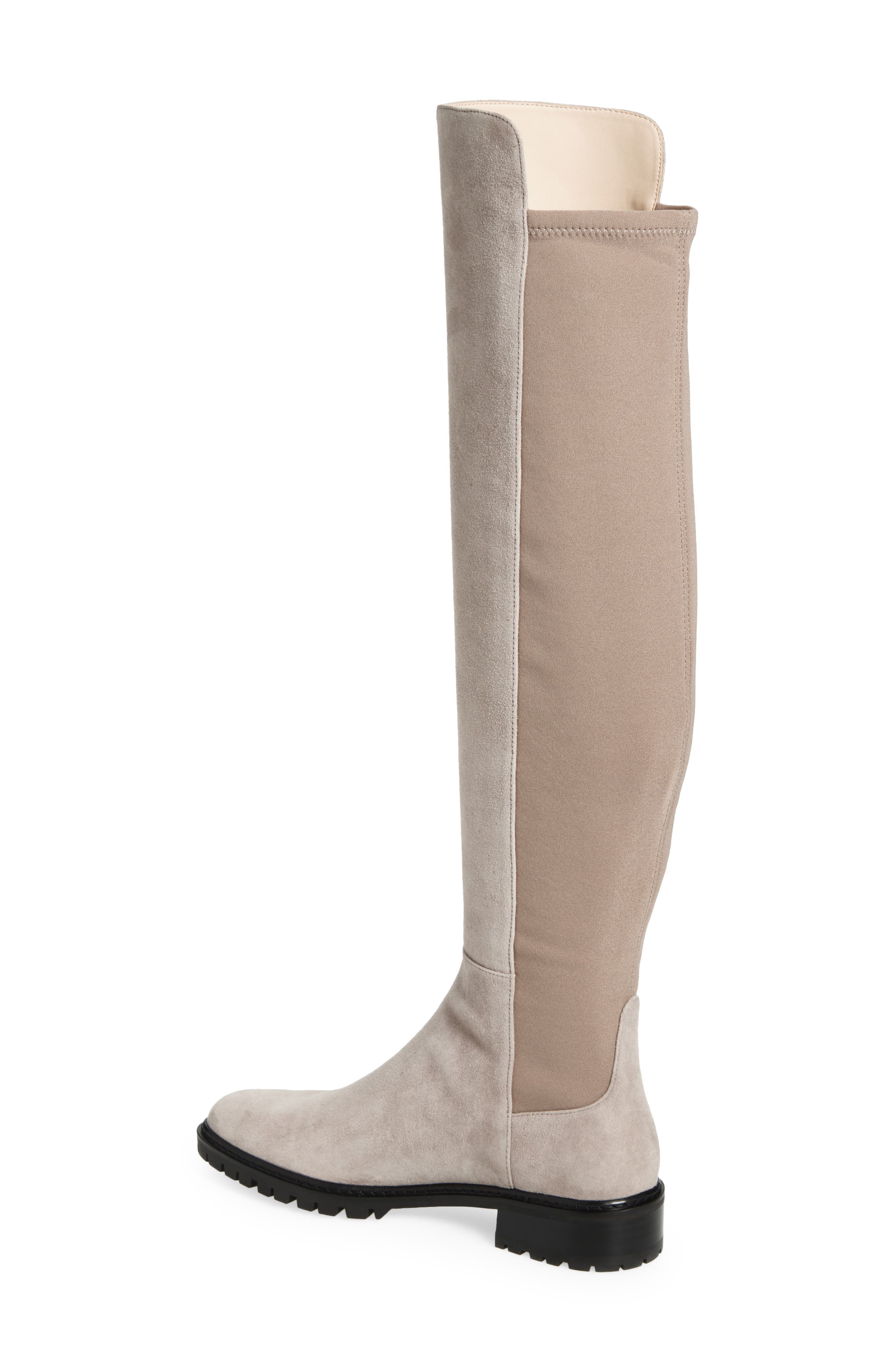 Stuart Weitzman City Over-the-Knee Boot, Alternate, color, Light Beige