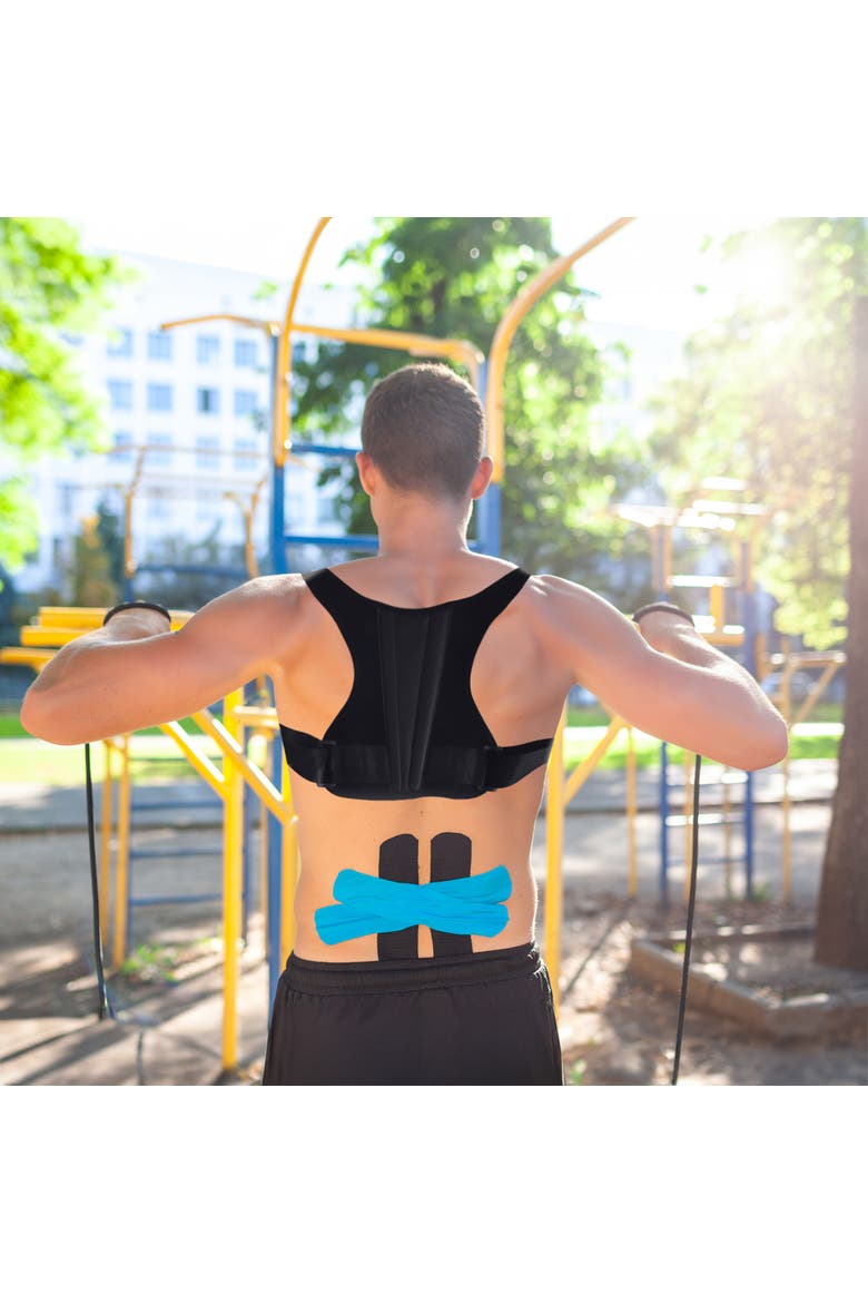 Posture Corrector With Back Support, Alternate, color, Black