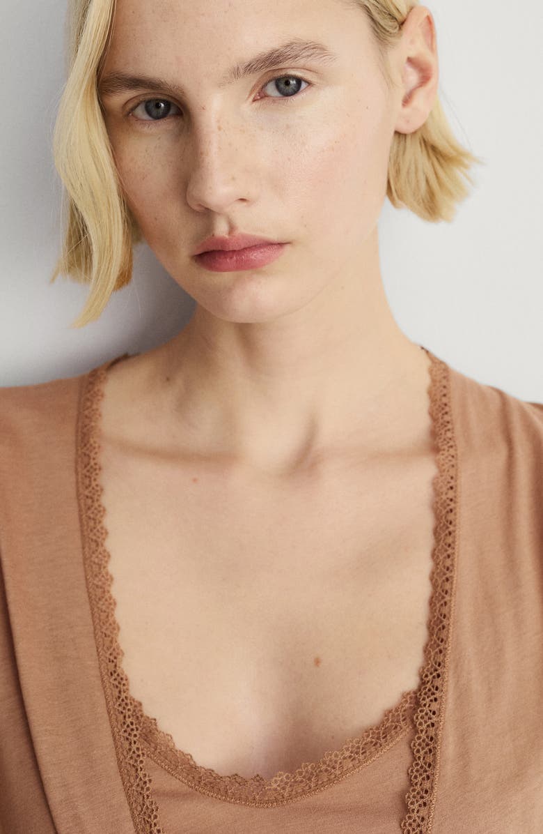 MANGO Cotton Blend Robe, Alternate, color, 