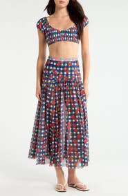 Hutch Maeden Floral Cover-Up Midi Skirt