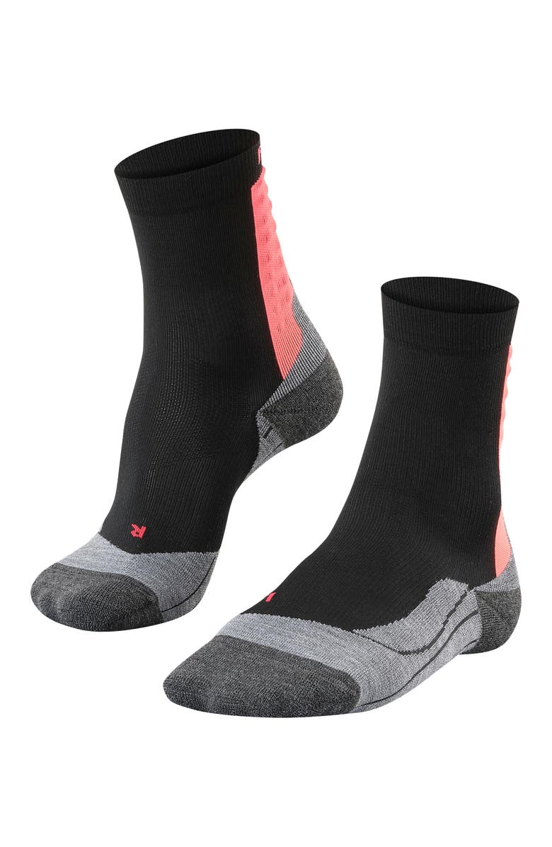 Falke Achilles Tendon Relief Athletic Socks, Main, color, Black