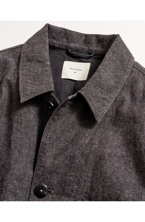 Billy Reid Chambray Chore Jacket In Gray