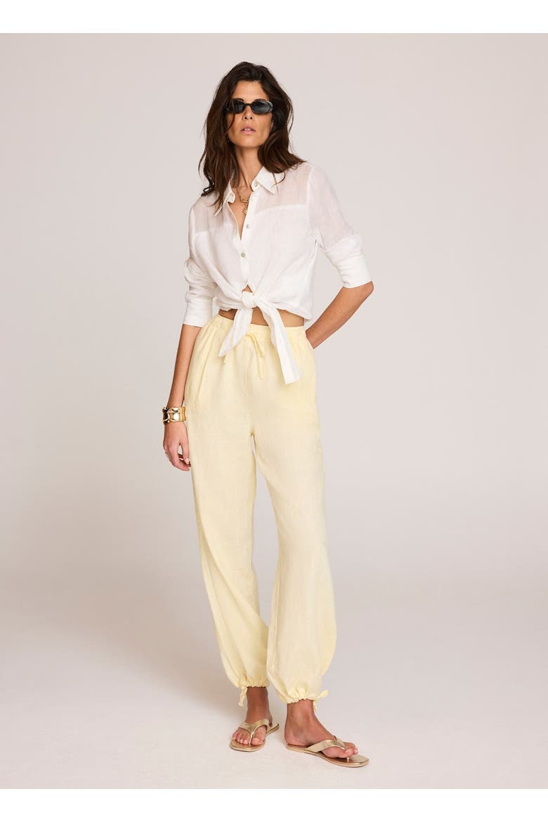 Linen Balloon Trousers, Alternate, color, Yellow