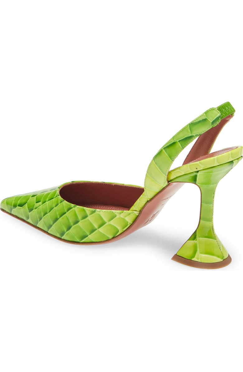 Amina Muaddi Holli Croc Embossed Slingback Pump, Alternate, color,