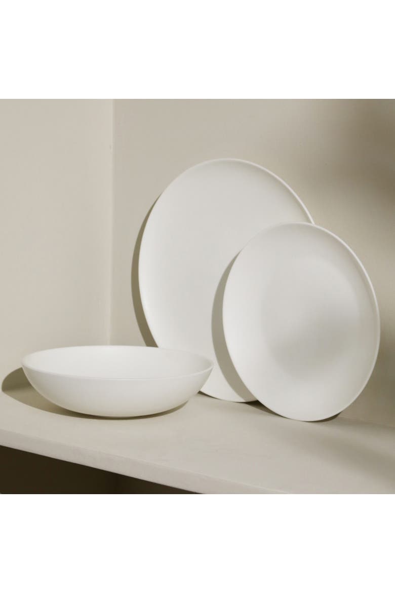 Taglio Bone China 24-Piece Dinnerware Set, Alternate, color, Matte White