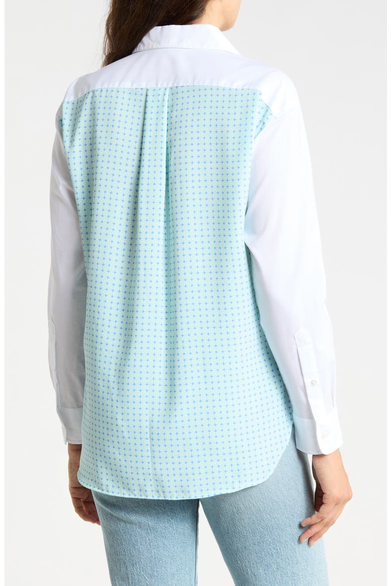 Finn Contrast Button Front Shirt, Alternate, color, WHITE