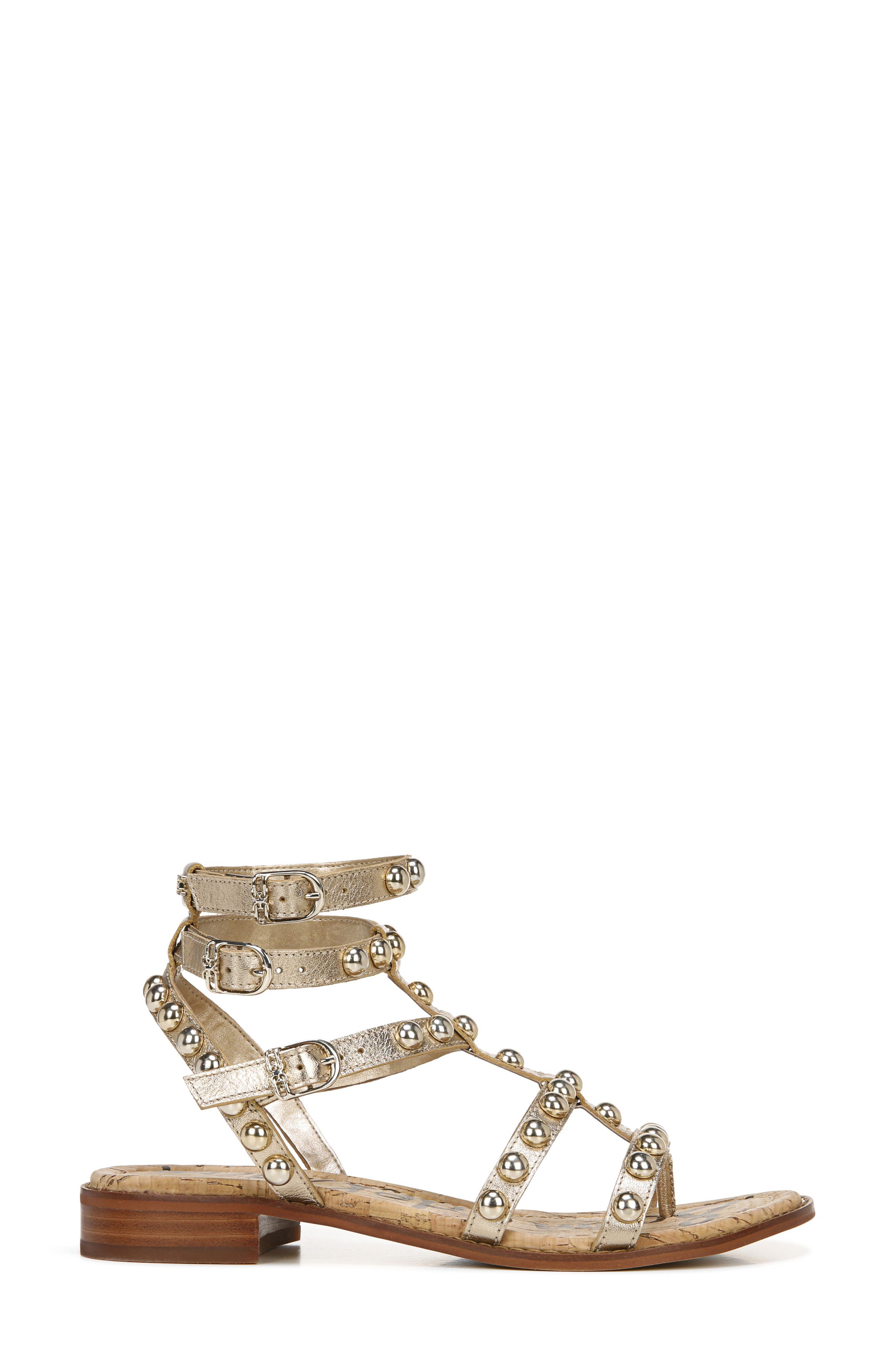 Eavan Studded Sandal, Alternate, color, MOLTEN GOLD LEATHER