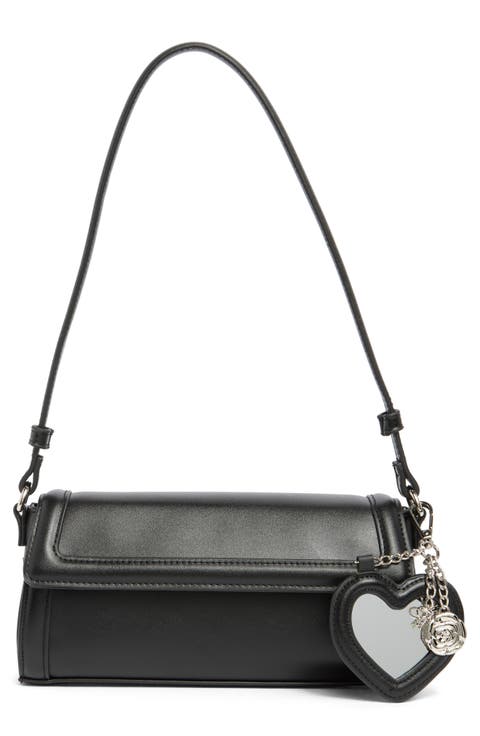 Faux Leather Baguette Bag