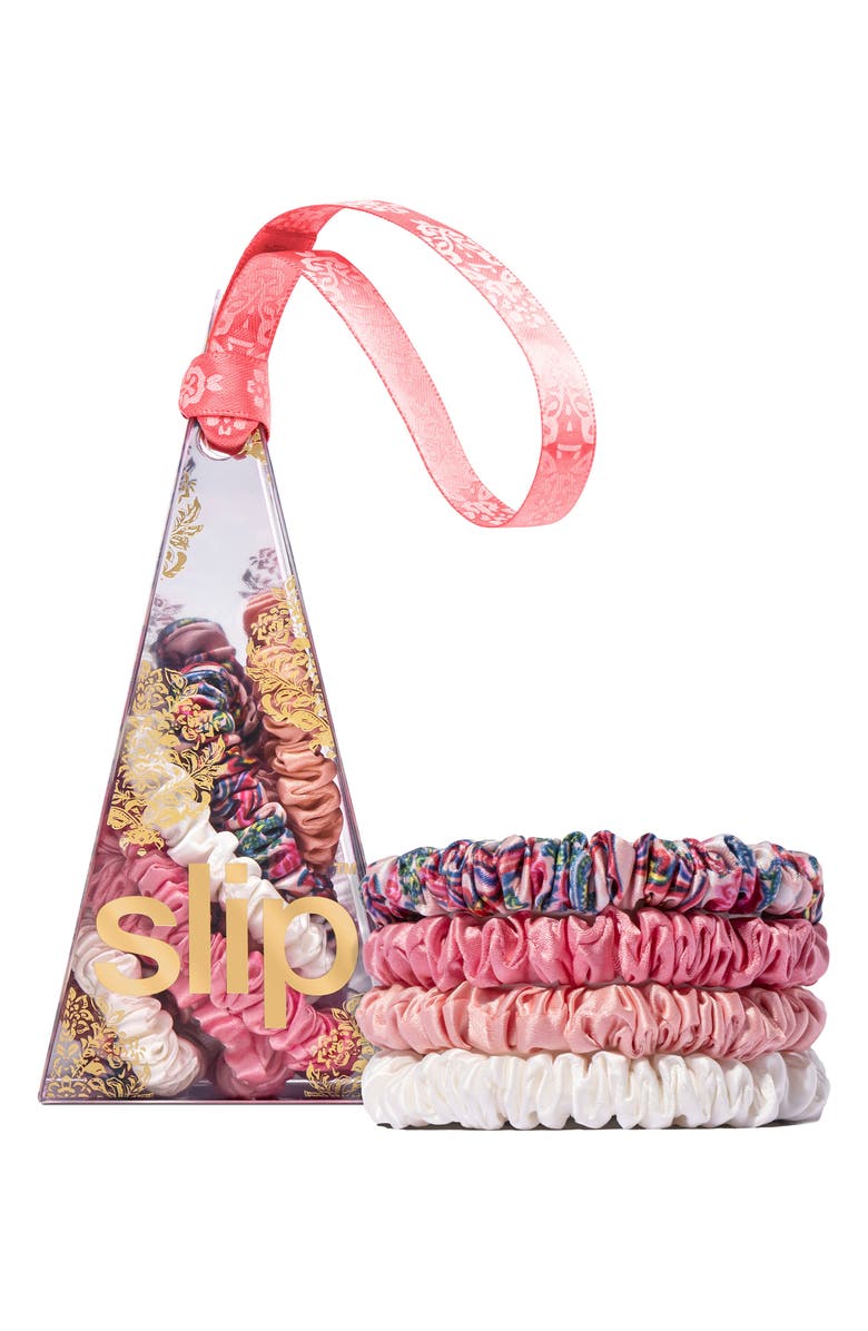 slip Pure 4-Pack Skinny Scrunchies Ornament Set, Alternate, color,