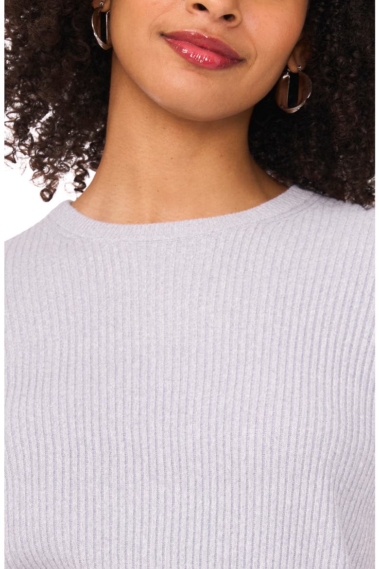 Short Sleeve Rib Sweater Top, Alternate, color, GREY SKIES