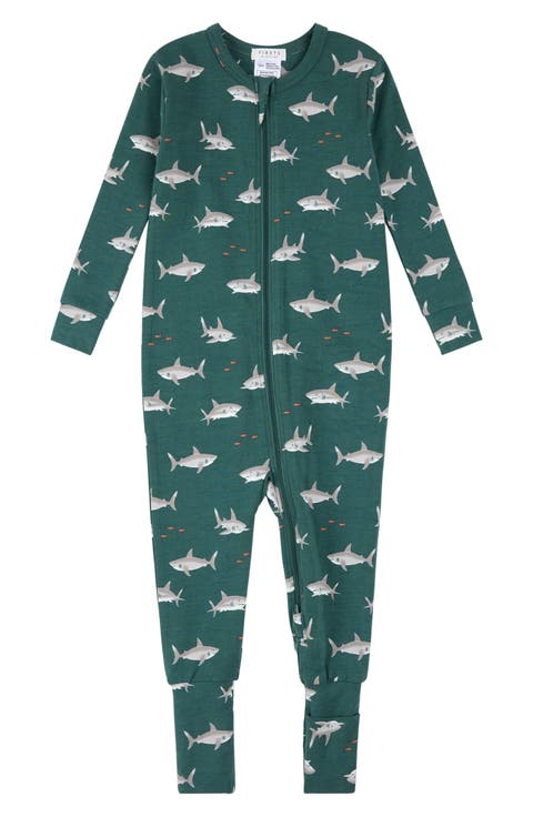 Print Convertible One-Piece Pajamas (Baby)