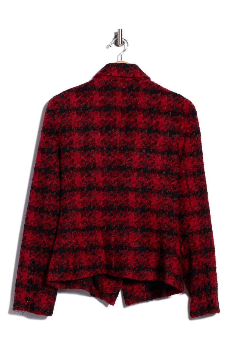 Kaisley Houndstooth Blazer, Main, color, RED BLACK HOUNDSTOOTH