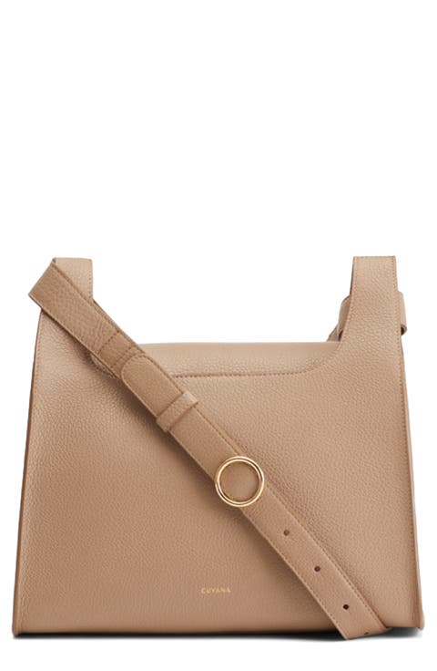 Double Loop Leather Crossbody Bag
