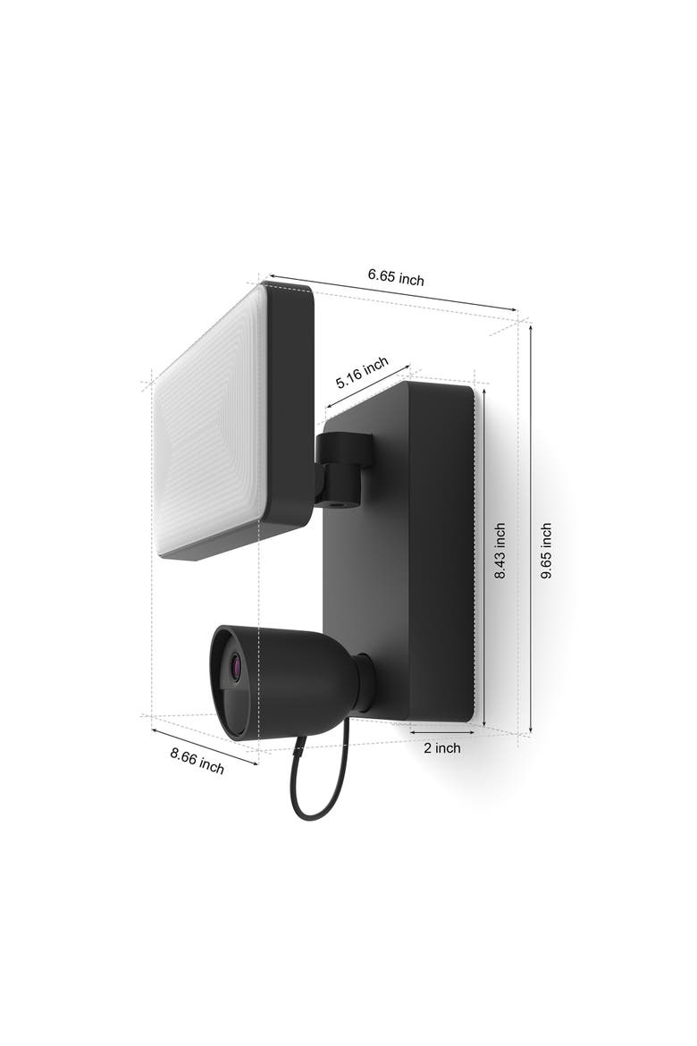 Hue Secure Outdoor Floodlight + Camera Bundle, Alternate, color, Black
