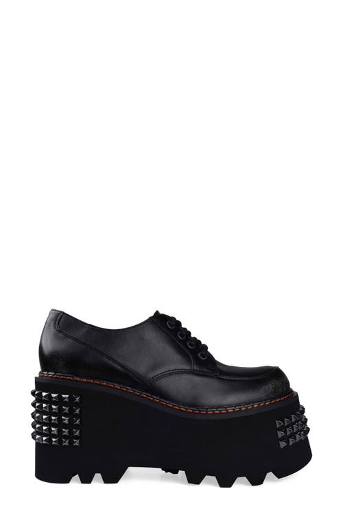 Zigi Celestina Stud Platform Derby In Animal Print