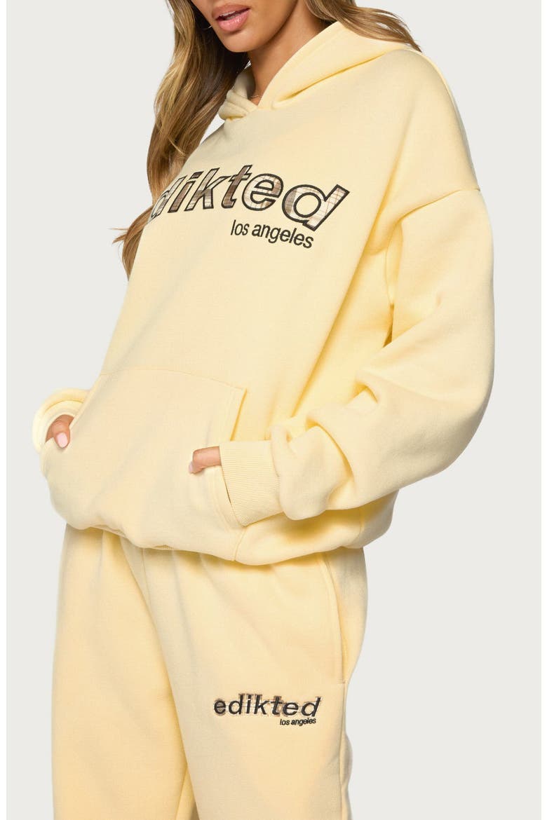West Coast Camo Logo Oversize Hoodie, Alternate, color, LIGHT-YELLOW