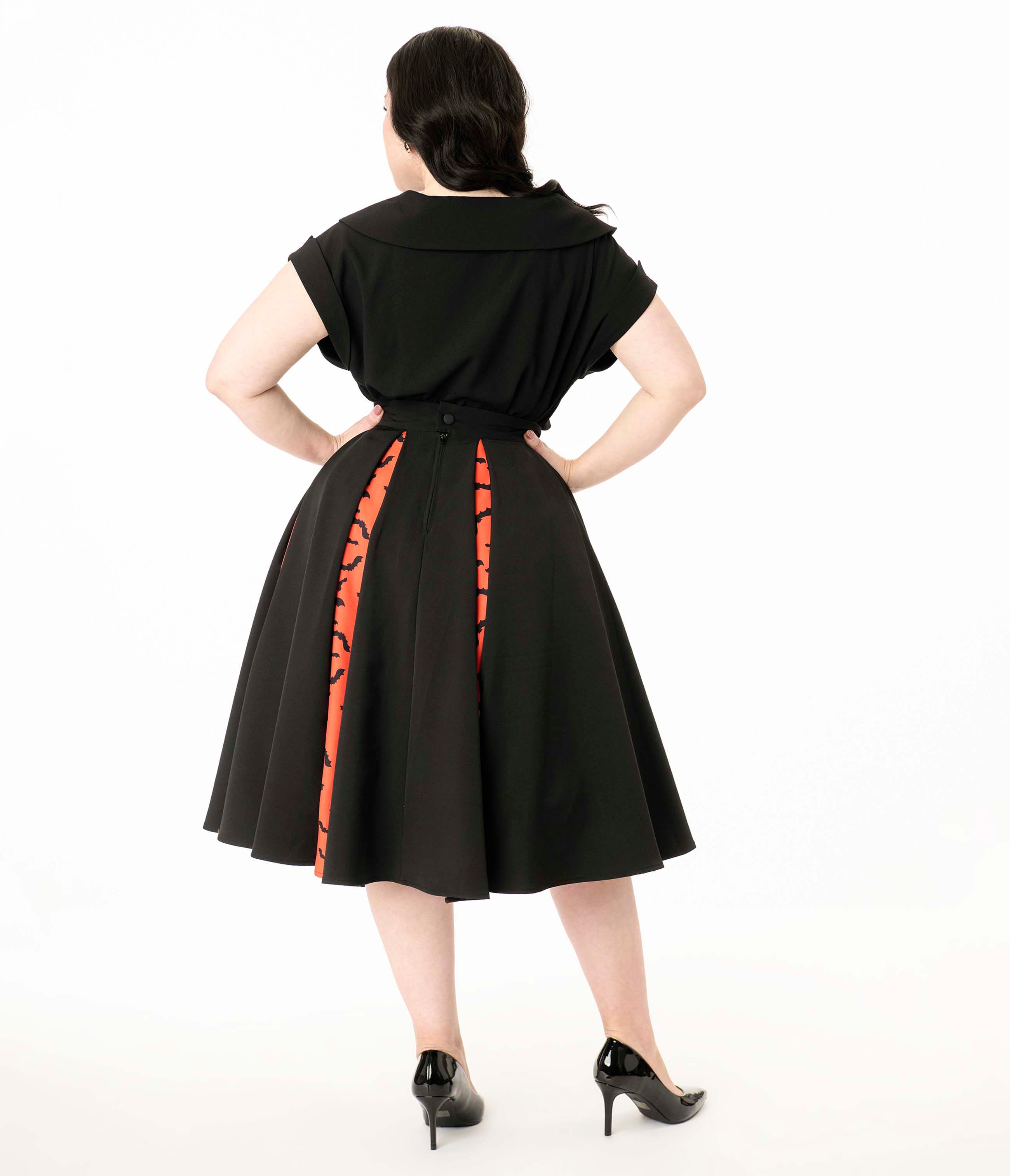 Plus Size Pleated Swing Skirt - image 2