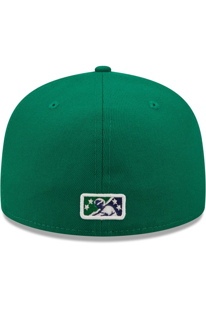 Men's New Era Green Hartford Yard Goats Alternate Logo Authentic Collection 59FIFTY Fitted Hat, Alternate, color, Green