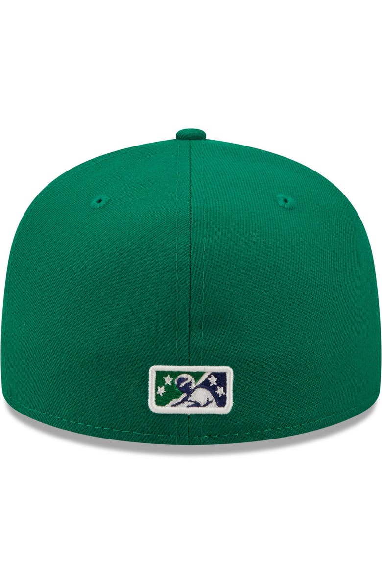 New Era Men's New Era Green Hartford Yard Goats Alternate Logo Authentic Collection 59FIFTY Fitted Hat, Alternate, color, Green