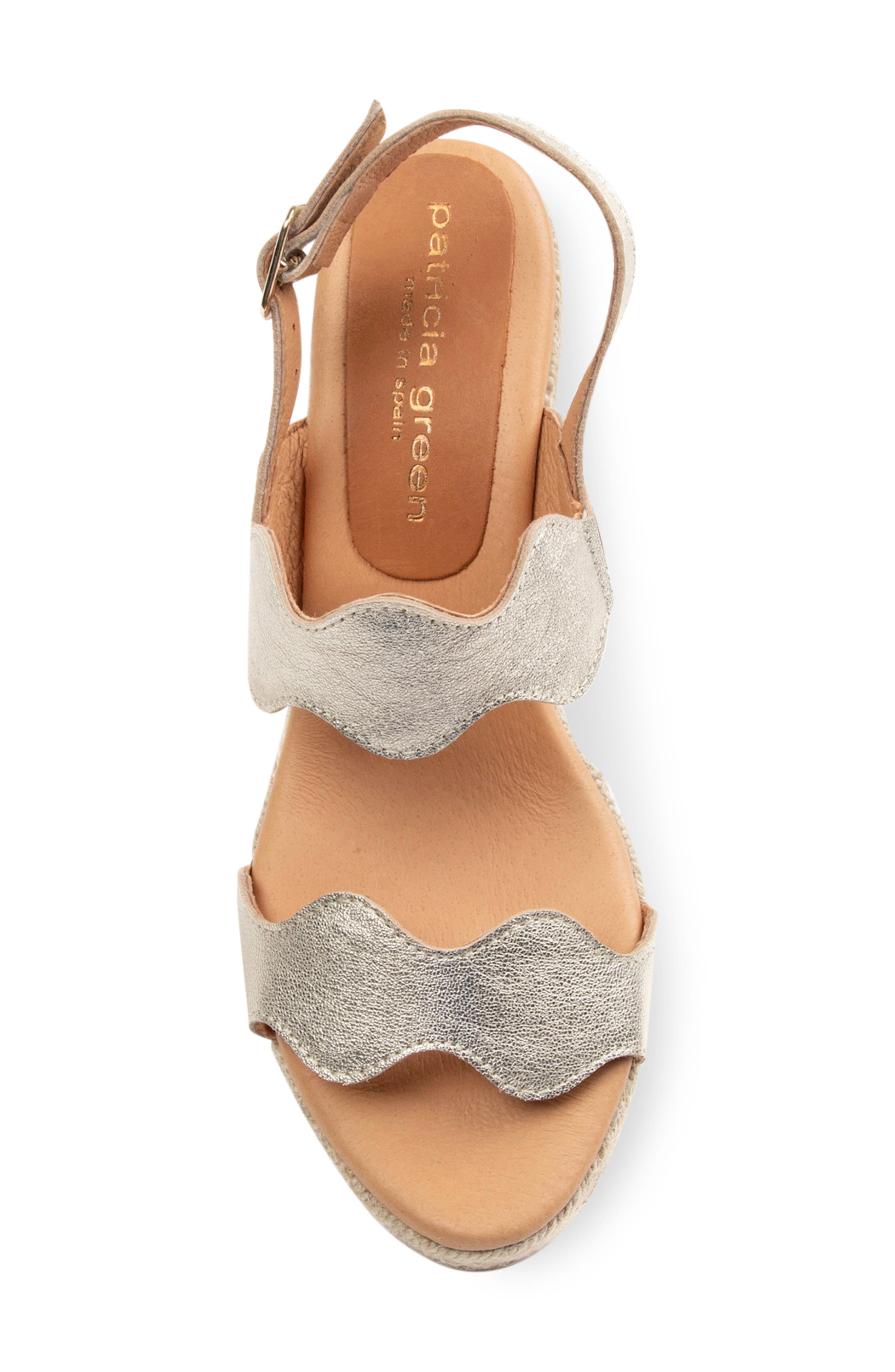 Palm Beach Wedge Sandal, Alternate, color, GOLD LEATHER