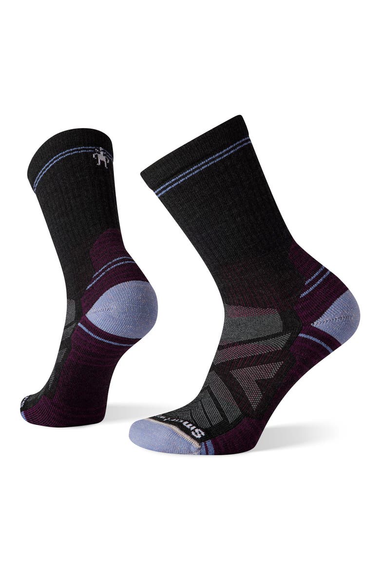 Hike Light Cushion Crew Socks, Main, color, CHARCOAL