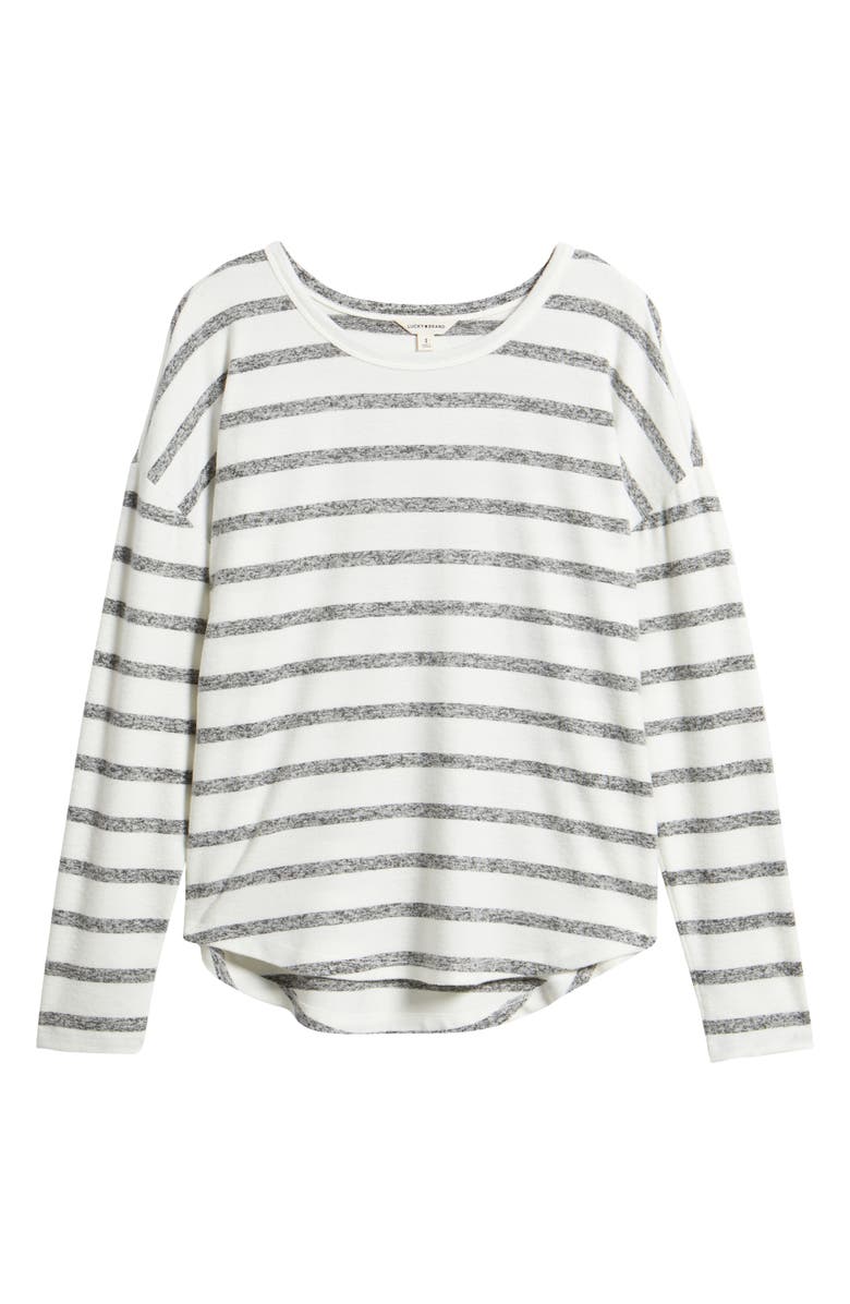 Lucky Brand Stripe Crewneck Knit Shirt, Main, color, 