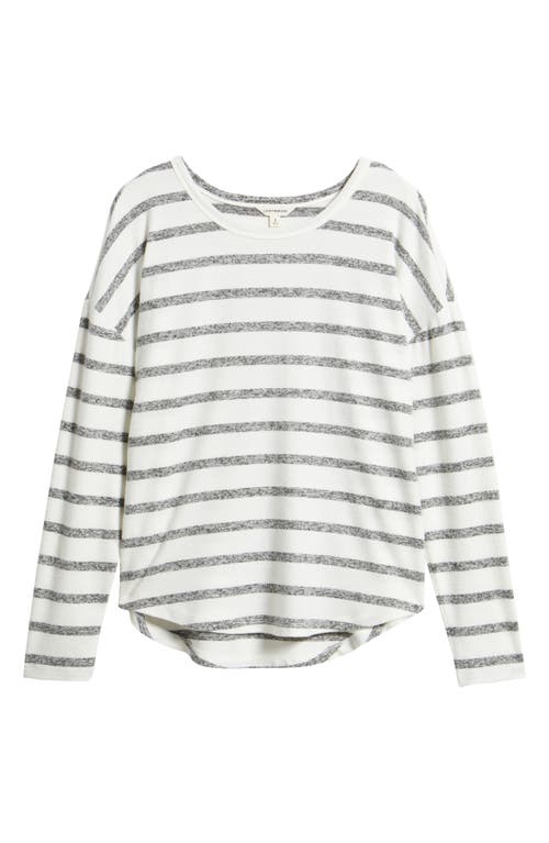 LUCKY BRAND LUCKY BRAND STRIPE CREWNECK KNIT SHIRT 