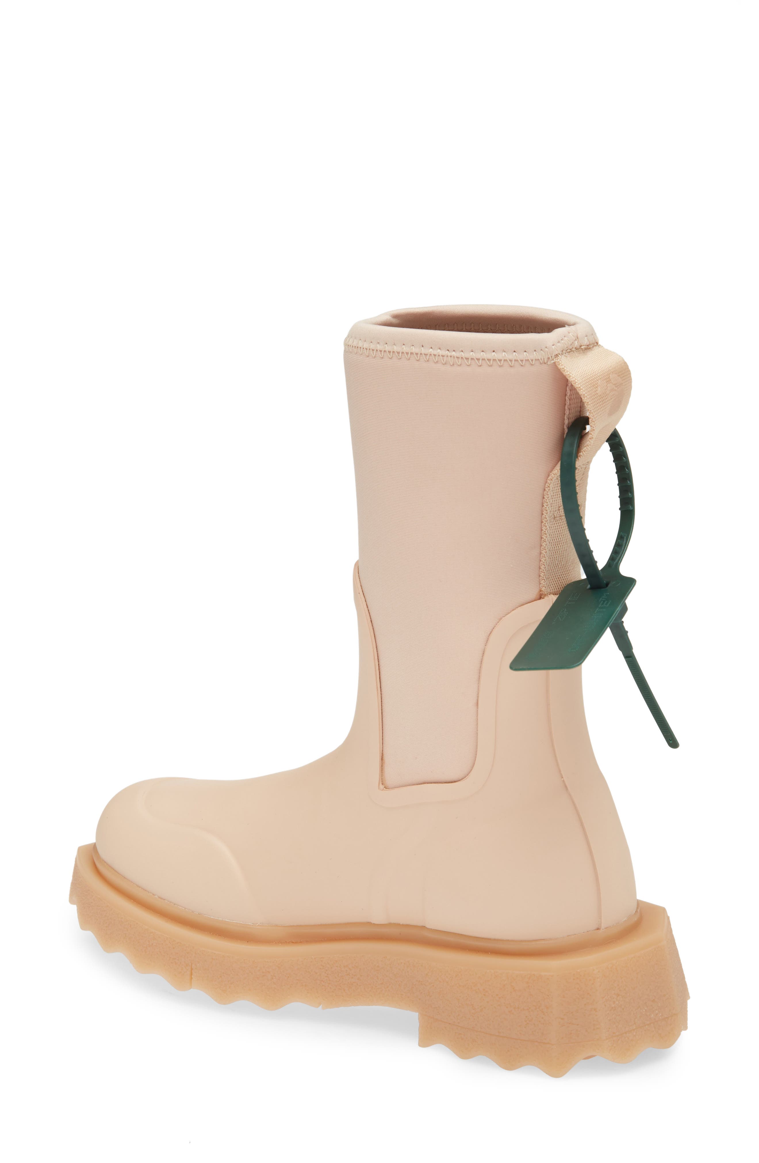 Off-White Sponge Rubber Rain Boot, Alternate, color, 