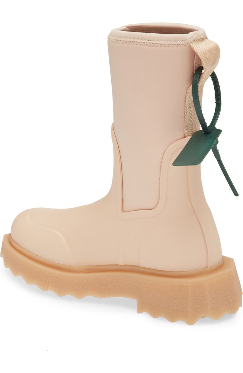 Off-White Sponge Rubber Rain Boot, Alternate, color,