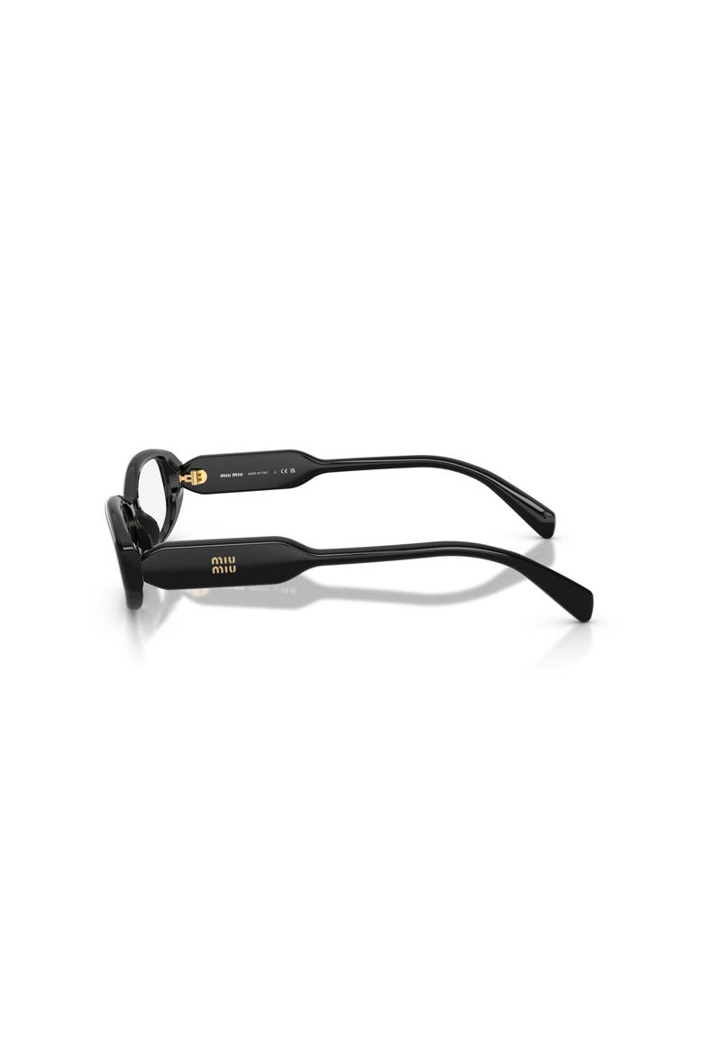 52mm Rectangle optical glasses, Alternate, color, Black