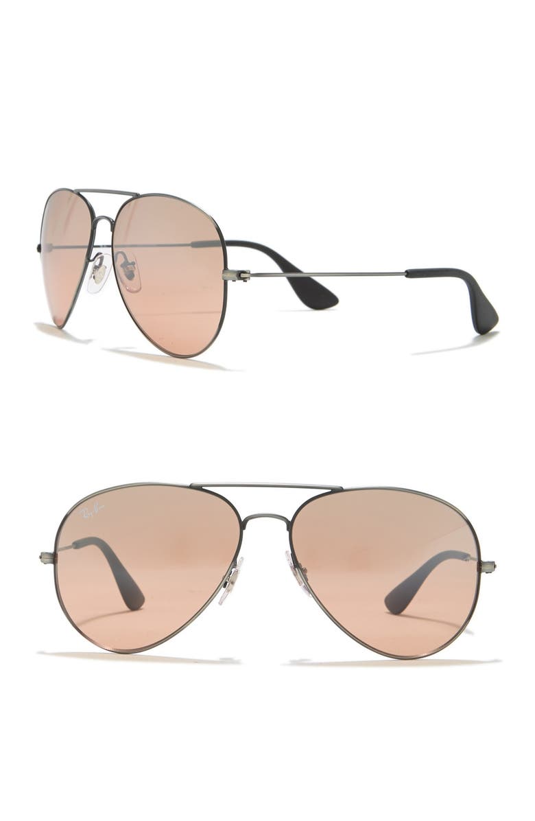 Ray-Ban 58mm Aviator Sunglasses, Alternate, color, 