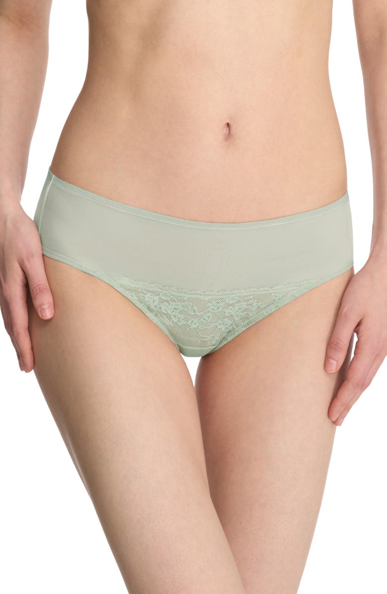 Natori Cherry Blossom Lace Girl Brief, Main, color, Meadow