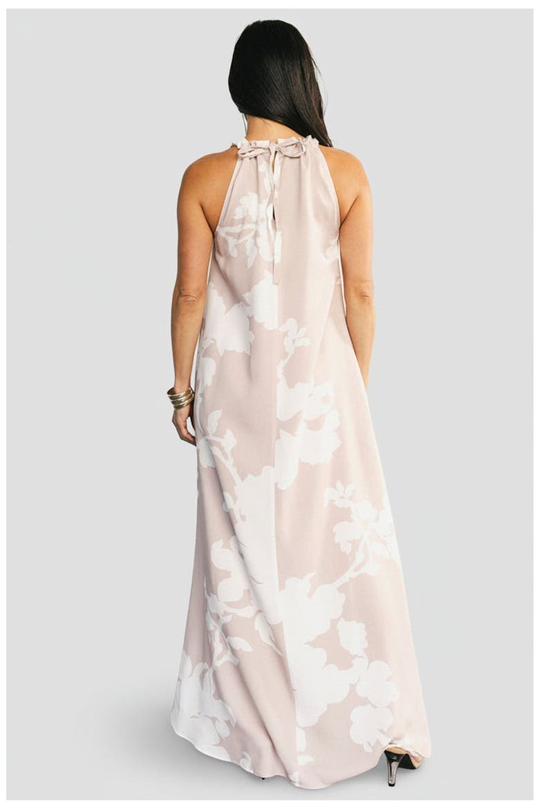 Aurelia Column Maxi Dress, Alternate, color, Natural and White