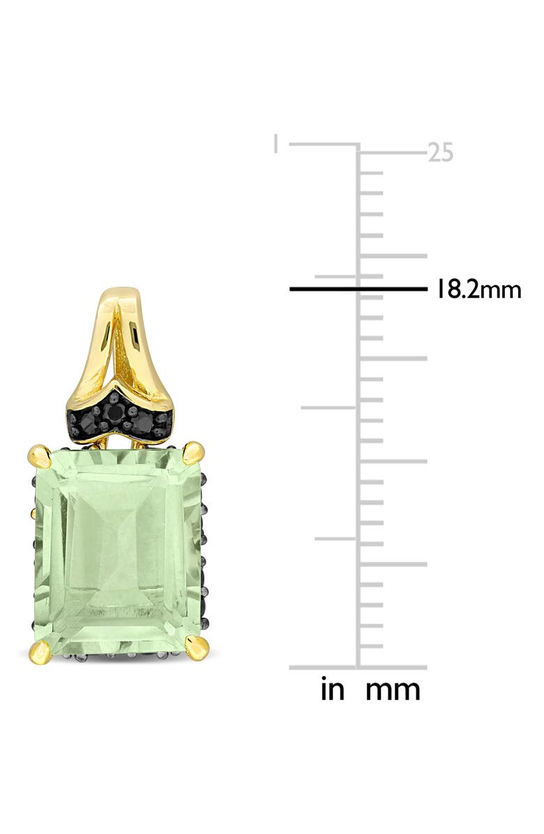 DELMAR Emerald-Cut Green Quartz Stud Earrings, Alternate, color, Green