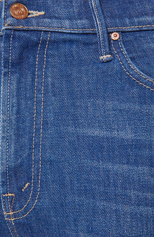 Mother The Kick It Flood Ankle Straight Leg Jeans In Blue