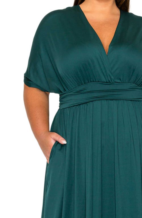 L I V D Raffi Maxi Dress In Hunter Green