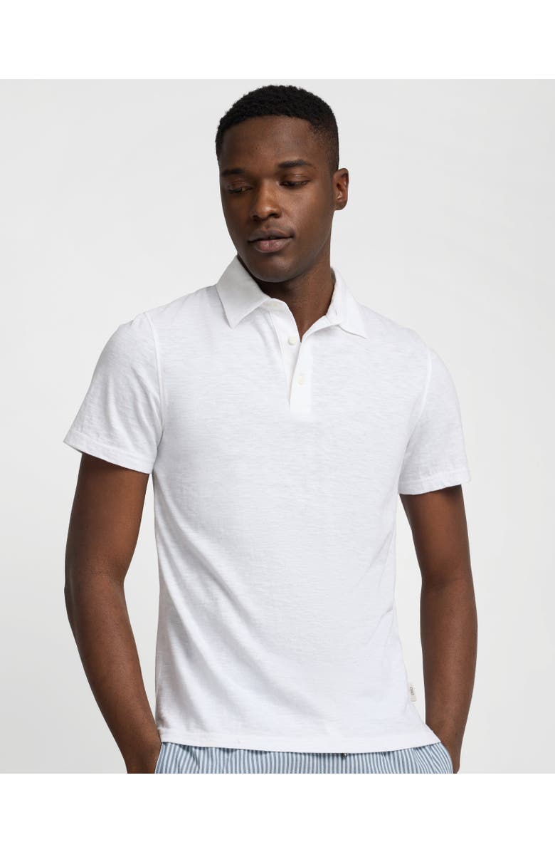 Onia Short Sleeve Polo, Main, color, White
