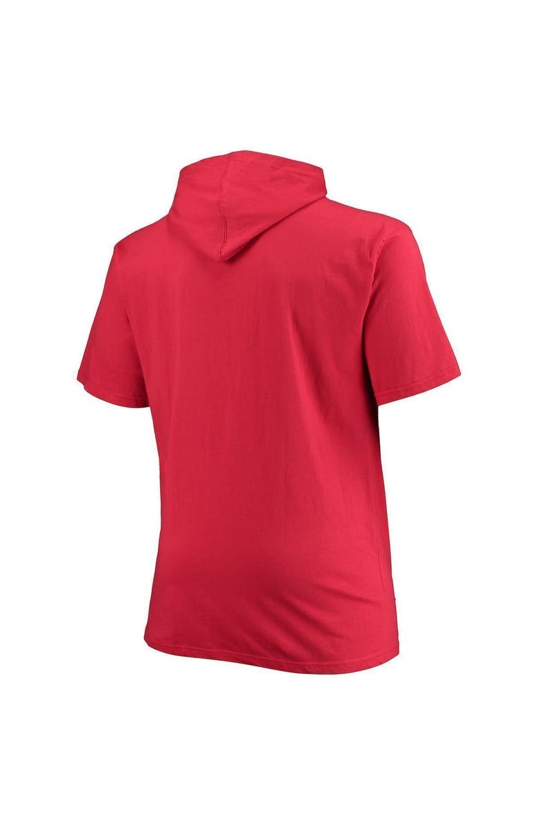 PROFILE Men's Scarlet Nebraska Huskers Big & Tall Team Hoodie T-Shirt, Alternate, color, Red