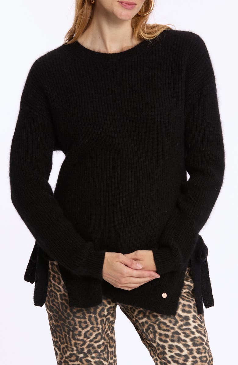 Cache Coeur Nora Side Tie Maternity Sweater, Main, color, 
