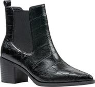 GOOD CHOICE NEW YORK Kodiak Croc Embossed Faux Leather Western Bootie