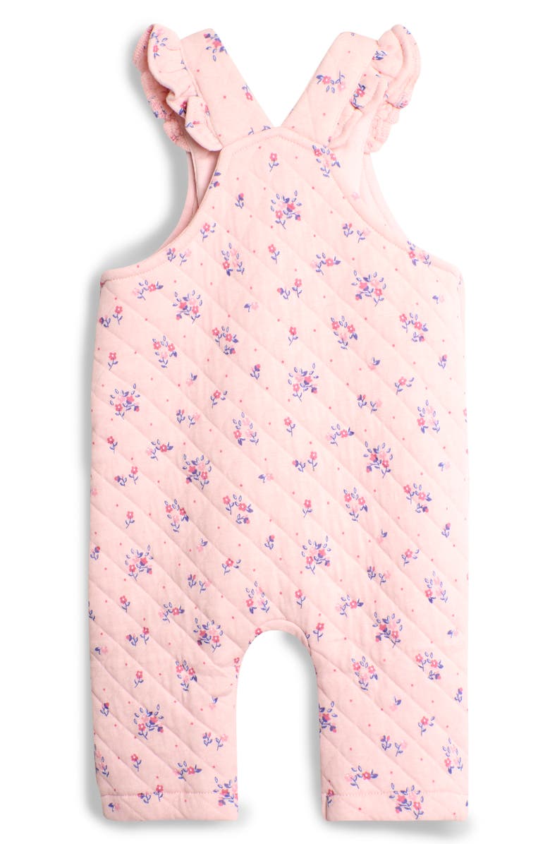 JOJO MAMAN BEBE Quilted Floral Cotton Overalls & Top Set, Alternate, color, 