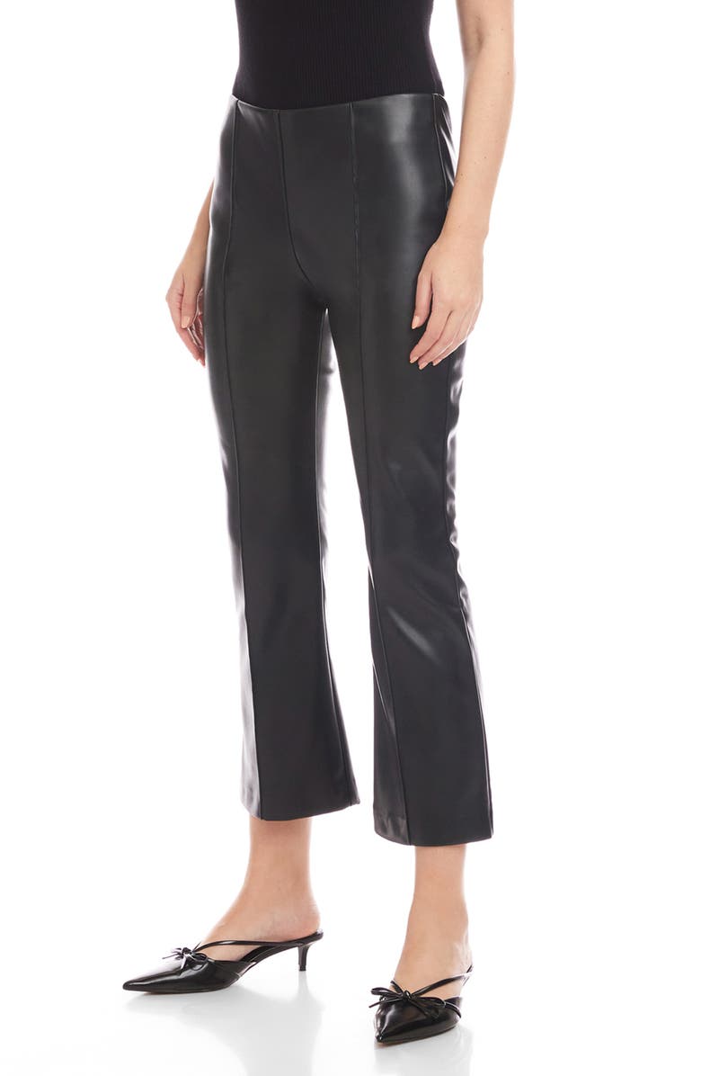 FIFTEEN TWENTY Sigourney Faux Leather Ankle Pants, Alternate, color, Black