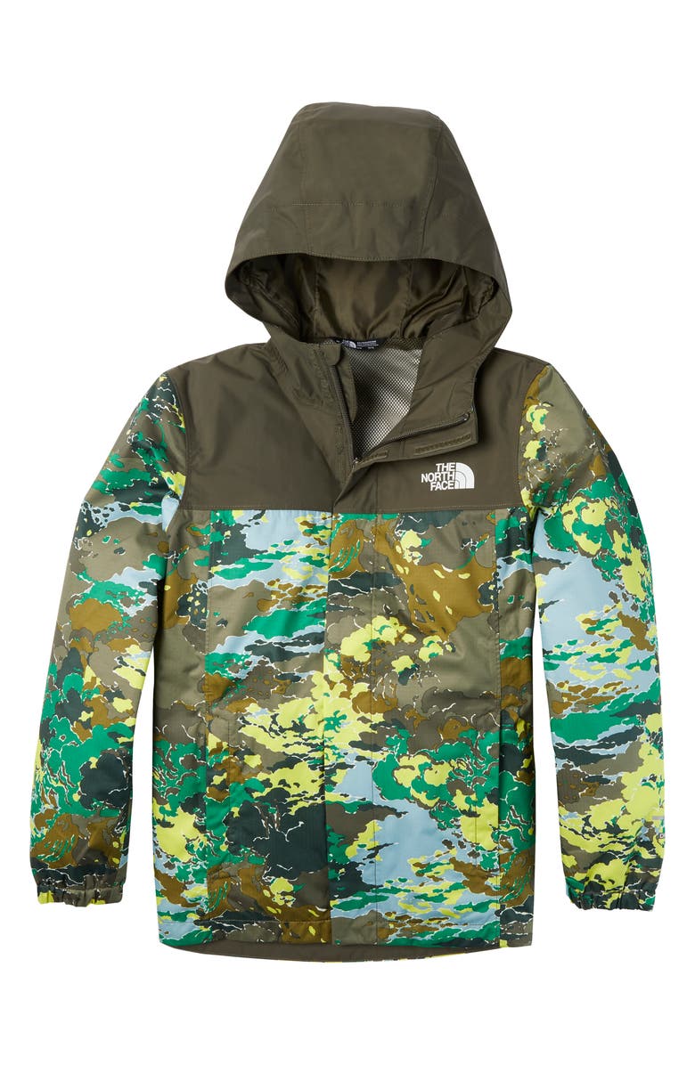 The North Face Kids' Resolve Reflective Camo Print Jacket, Main, color,
