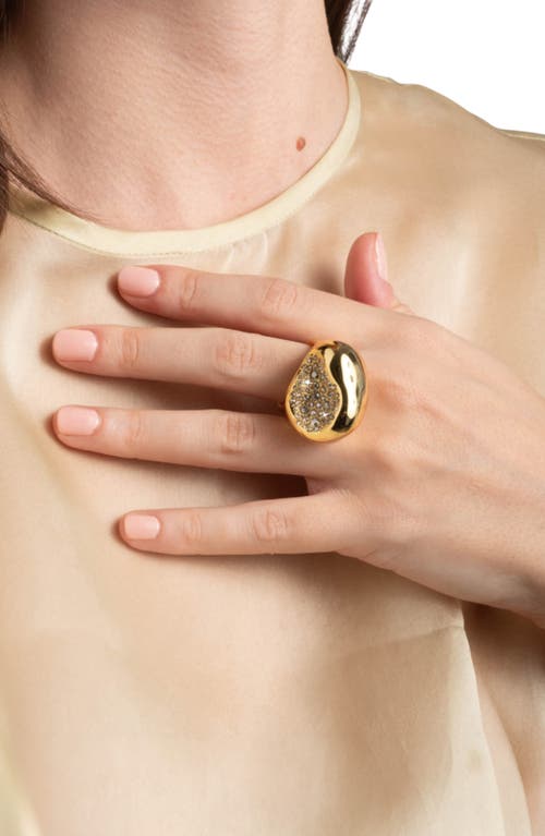 ALEXIS BITTAR ALEXIS BITTAR SOLANALES PAVÉ CRYSTAL PEBBLE RING 